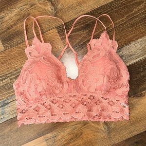 anemone boutique peach bralette with adjustable straps